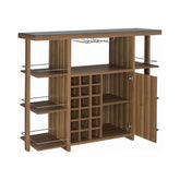 Coaster Diggs Bar Unit with Wine Bottle Storage Walnut Model 100439